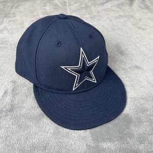 Dallas Cowboys NFL New Era Flat Brim Star Fitted Hat Size 7.5